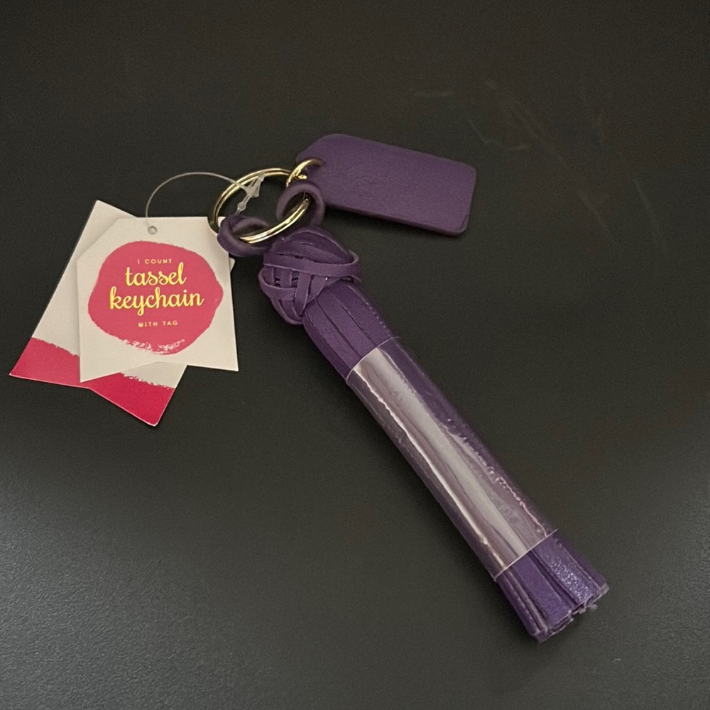 NWT Tassel Keychain Purple